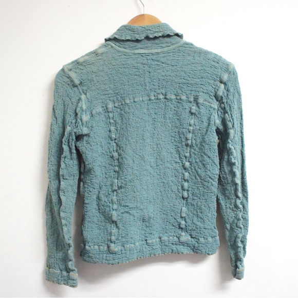 Me Issey Miyake Cauliflower Baby Blue Button Up Jacket Size S - Picture 3 of 9